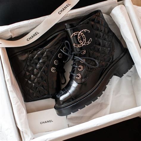 chanel short boots black|chanel combat boots 2024.